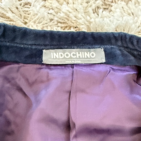 Indochino Men's Navy Velvet Blazer 100% Cotton Size 42R - Picture 2 of 6